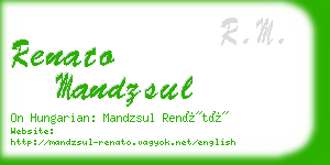 renato mandzsul business card